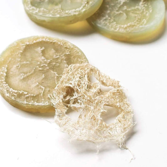 An exfoliating body soap with luffa fibre by Ayuna