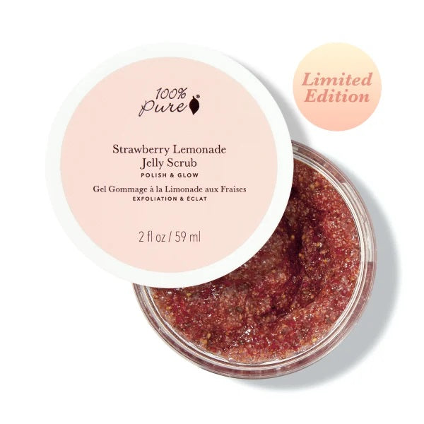 100% pure strawberry lemonade jelly scrub