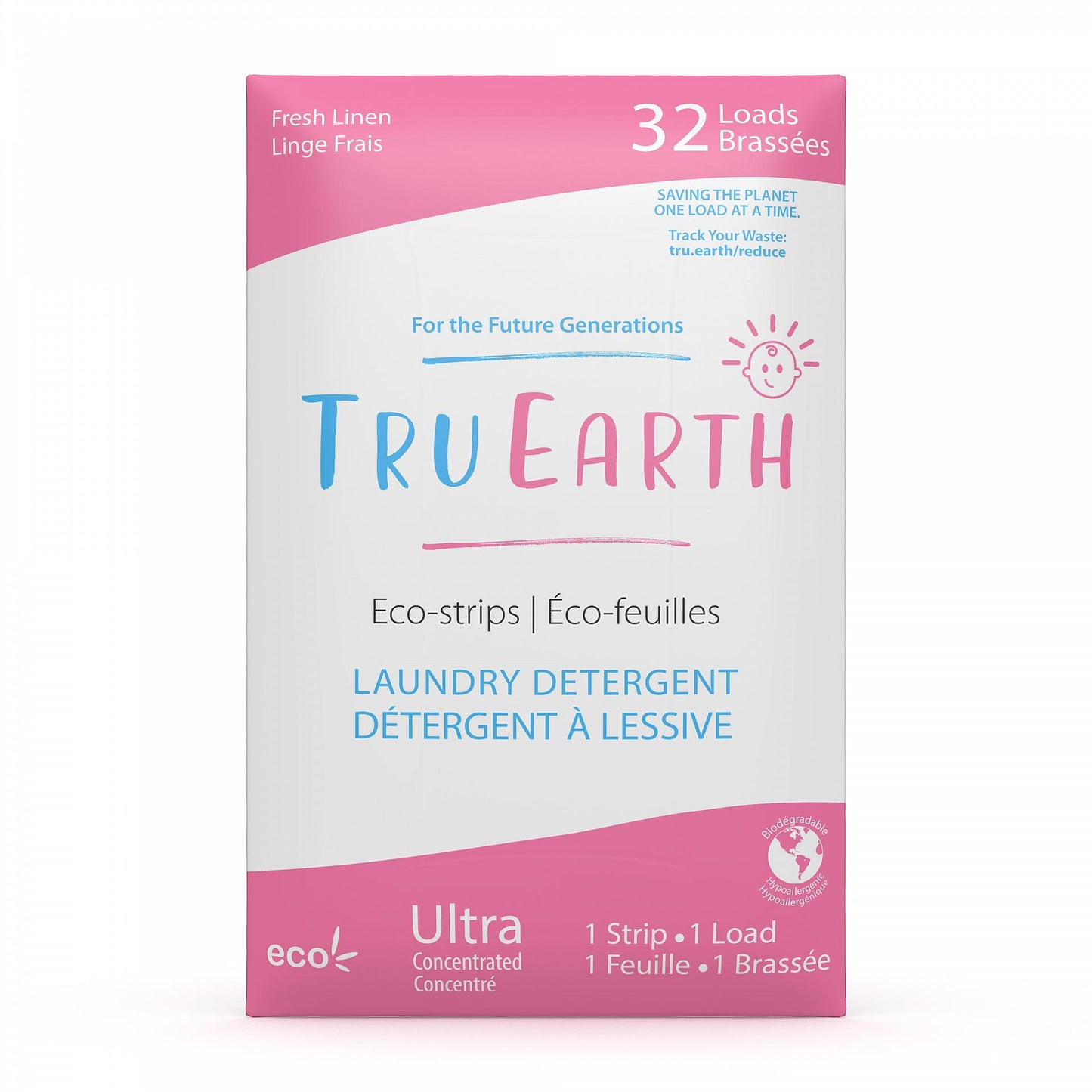 TRU EARTH - Eco-strips Laundry Detergent (Baby) - 32 Loads