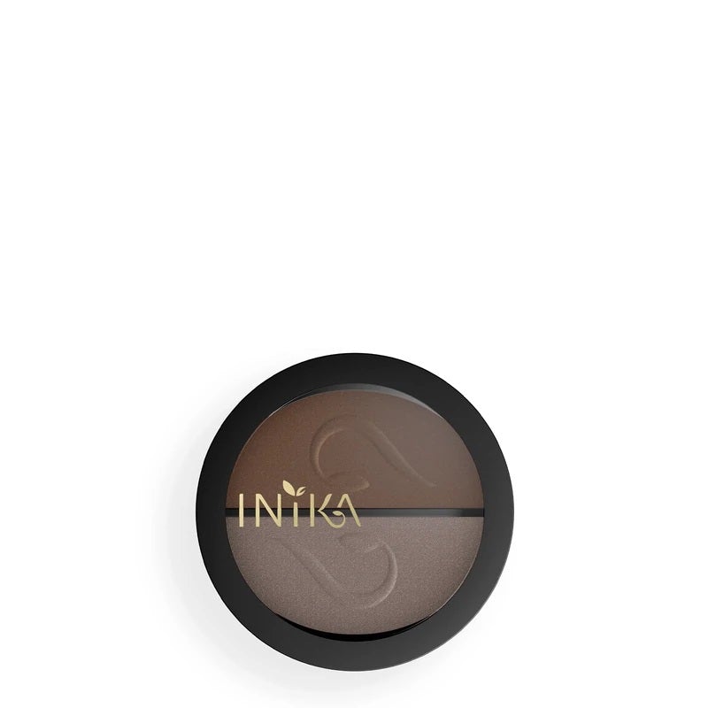 INIKA Pressed Mineral Eye Shadow Duo choc coffee