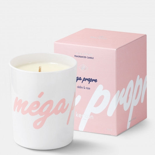 KERZON Fragranced Candle Mega Propre Cedar & Rose