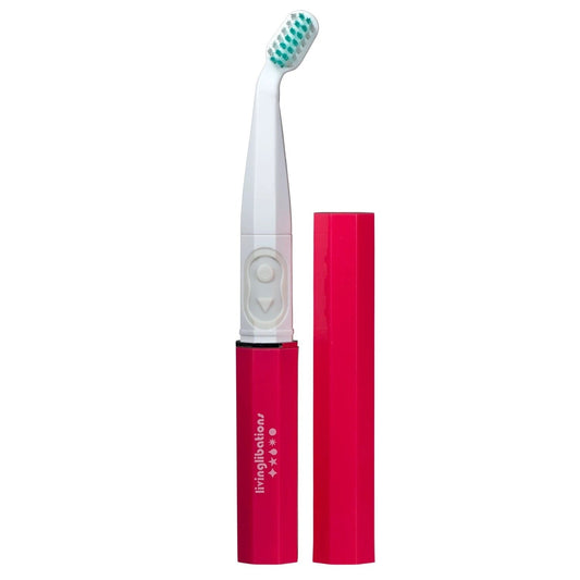 living libations sonic shine mini toothbrush pink