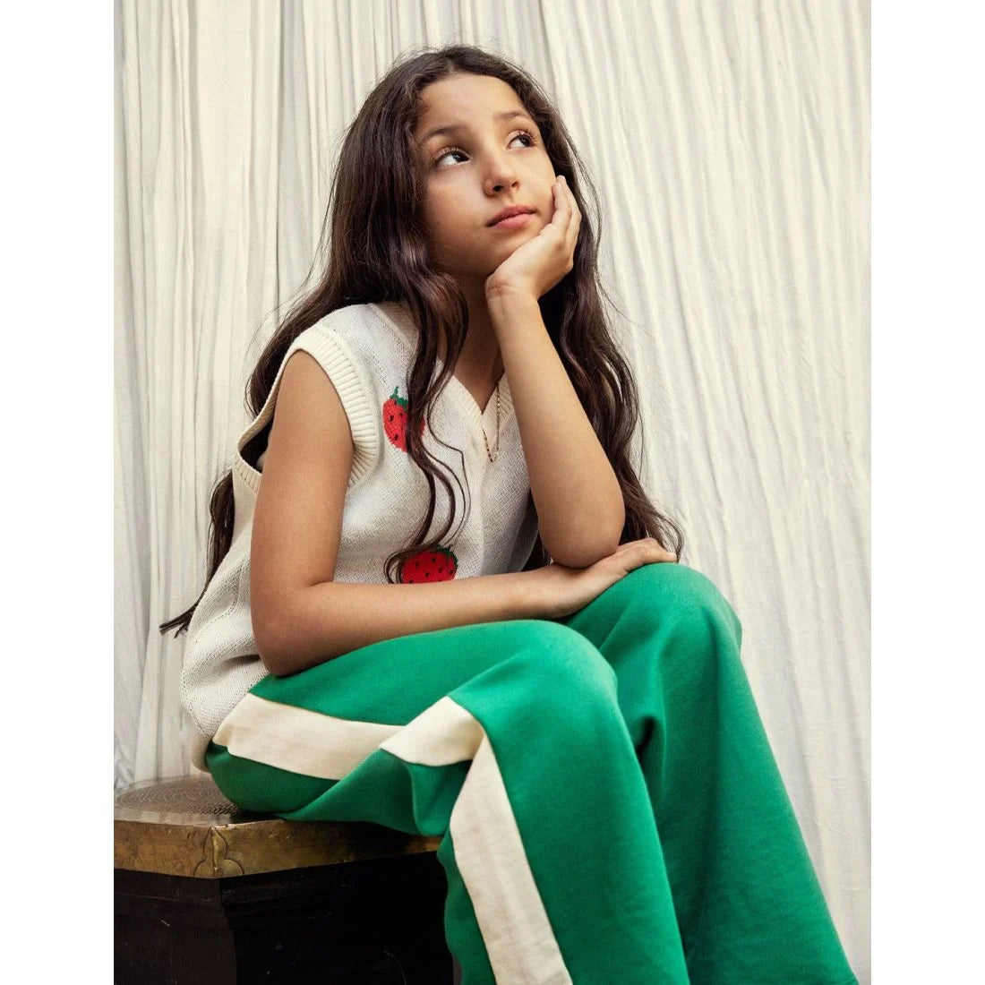 MINI RODINI Book Club Embroidered Sweatpants Green ALWAYS SHOW