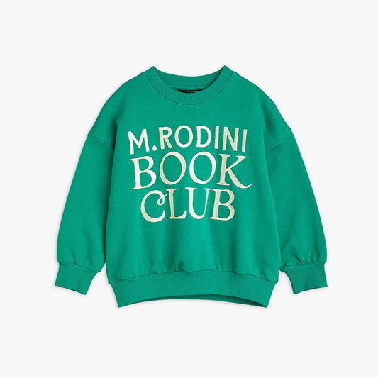 MINI RODINI Book Club Embroidered Sweatshirt Green ALWAYS SHOW