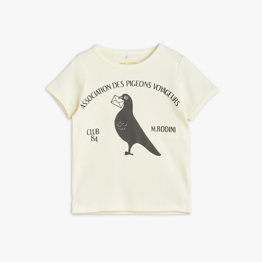 MINI RODINI Pigeon T-Shirt Off White ALWAYS SHOW