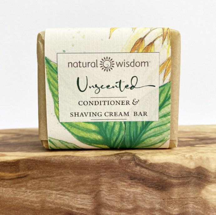 NATURAL WISDOM Unscented Hair Conditioner Shaving Cream Bar