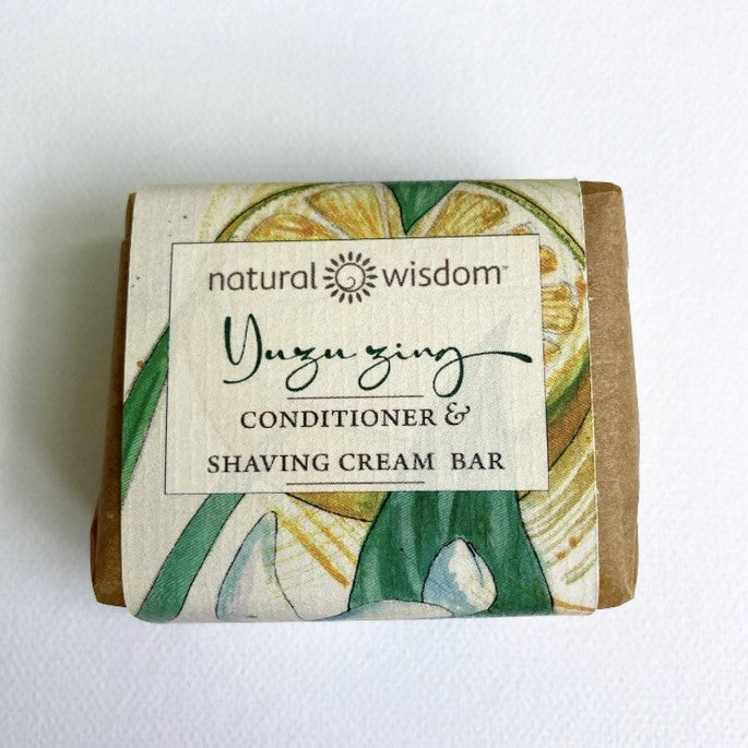 NATURAL WISDOM Yuzu Zing Conditioner Shaving Cream Bar