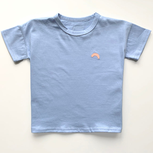 PROMISE ME EVERYTHING T-shirt Solid Blue Embroidery 2Y 4Y 6Y 8Y