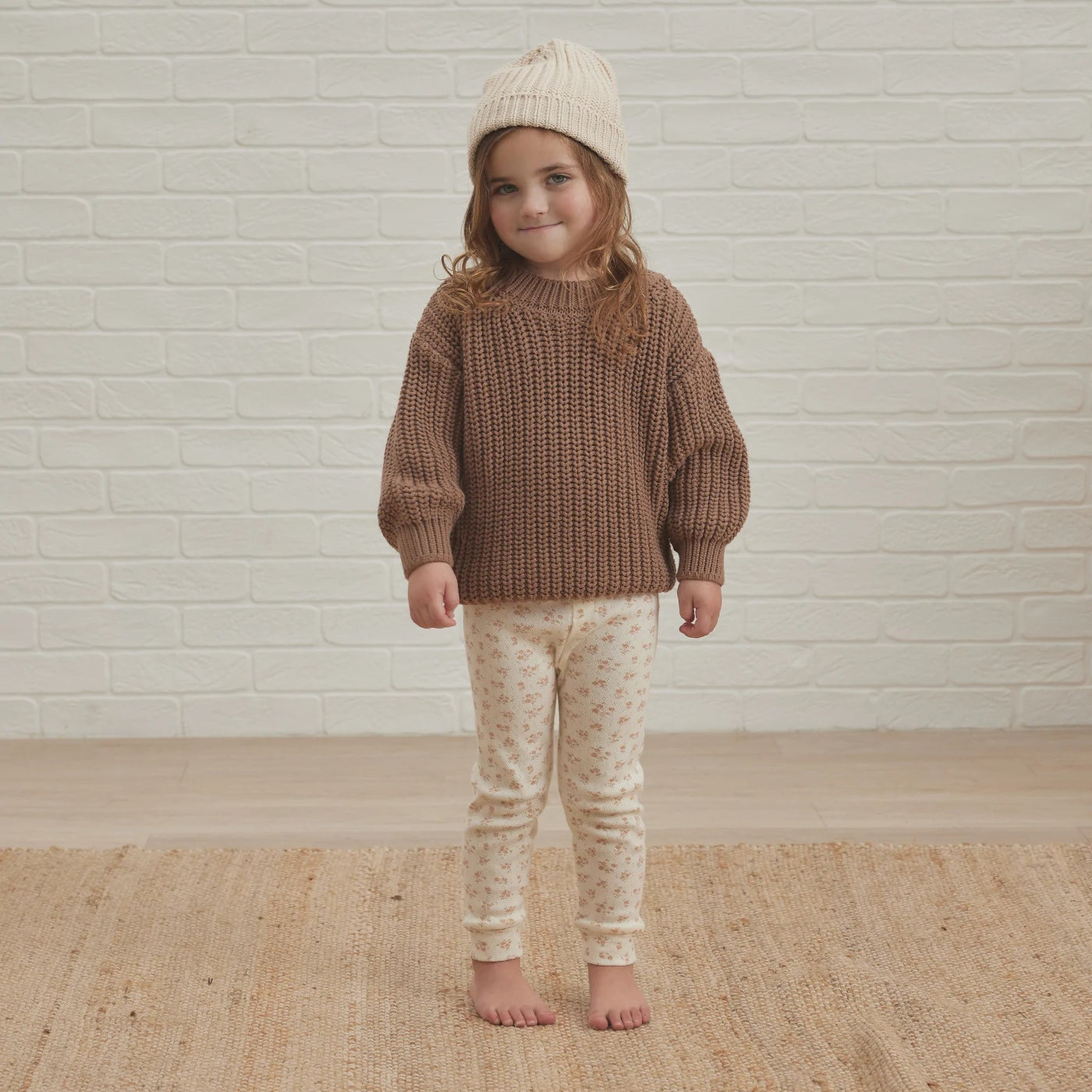 QUINCY MAE Chunky Knit Sweater Pecan ALWAYS SHOW