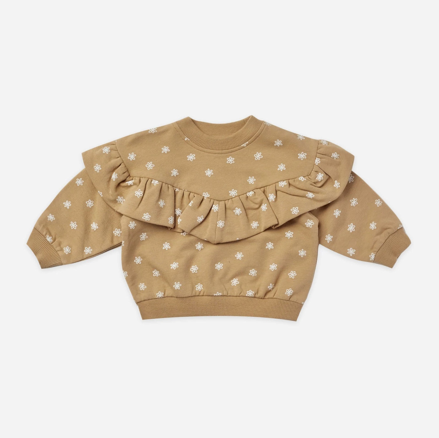 QUINCY MAE Ruffle Fleece Sweatshirt Daisy ALWAYS SHOW