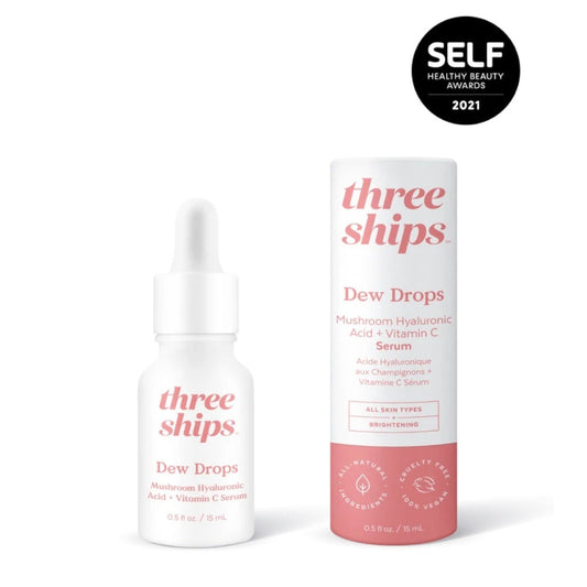 THREE SHIPS Dew Drops Mushroom Hyaluronic Acid Vitamin C Serum full